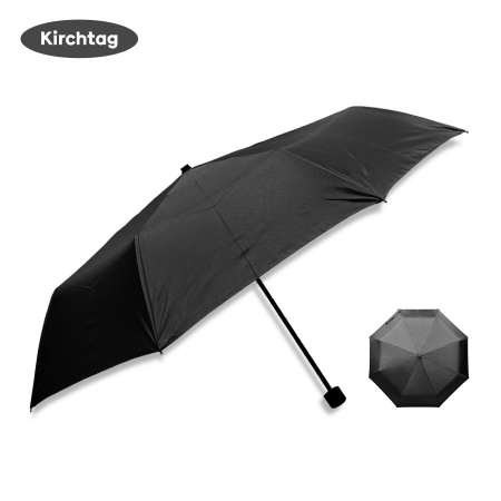 키르히탁 3단 무지 폰지우산 검정 #2