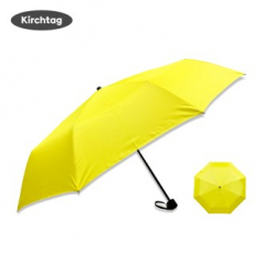 키르히탁 3단 무지 폰지우산 노랑