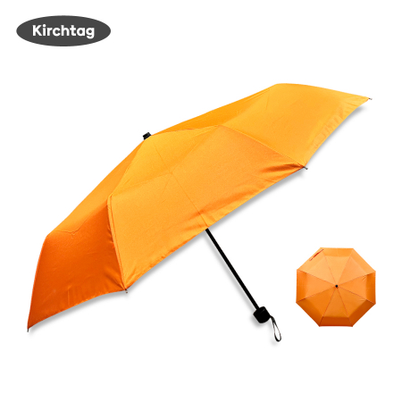 키르히탁 3단 무지 폰지우산 주황 #2