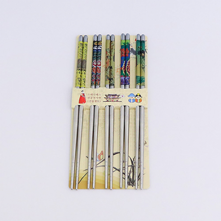 아름누리 풍속화 스테인레스 진공젓가락세트 #2