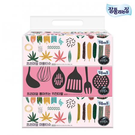 잘풀리는집 프리미엄미용티슈150매 2P 뽑아쓰는 키친타올 70매 3종 #2