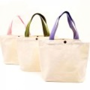 B099 똑딱이 무지 에코백 답례품 행사 단체 선물 인쇄 주문제작 캔버스  미니 가방