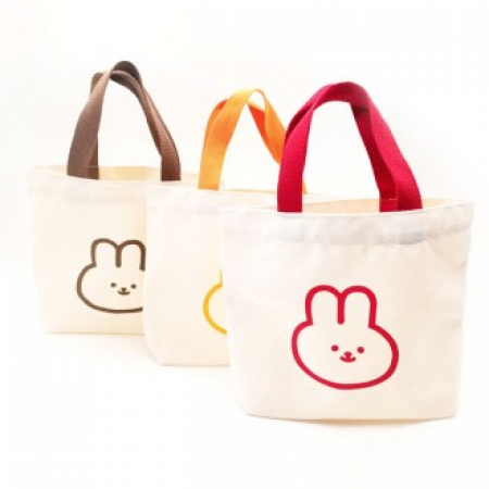 B097 컬러 래빗 에코백 답례품 행사 단체 캔버스 미니 선물 인쇄 주문제작 가방 #2
