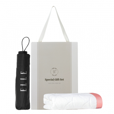 더마음가는 선물set 라이프타올 160g과 엘르 블랙 3단 수동 우산 1개 2P #4