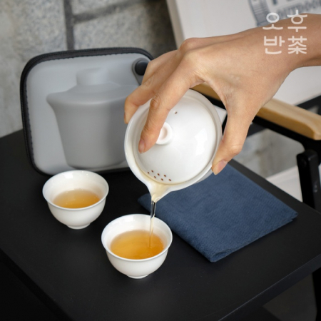 화이트 여행용다도세트 휴대용 입문용 다기세트 #7