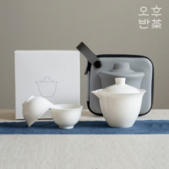 화이트 여행용다도세트 휴대용 입문용 다기세트