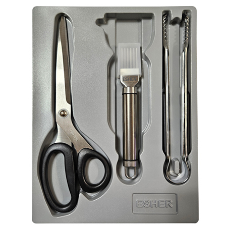 키친툴 3종 세트, 에쉐르 고급 주방가위 + 파채칼 + 집게 #3