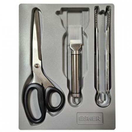 키친툴 3종 세트, 에쉐르 고급 주방가위 + 파채칼 + 집게 #2