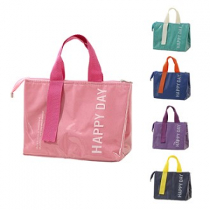 행복한날 pvc 보온보냉 런치백 도시락 가방