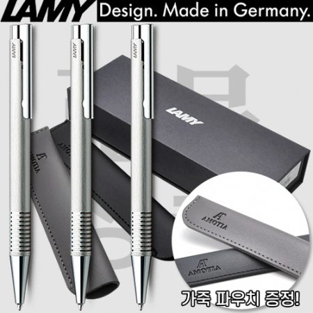 [정품] 라미 로고 볼펜 206(브러쉬드 스틸)(가죽파우치제공) #2