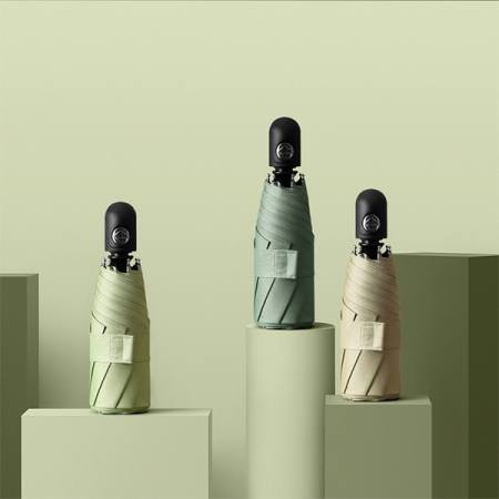 포유렐라 튼튼한 UV차단 8K 포켓 암막 자동 접이식 3단 우산 #3