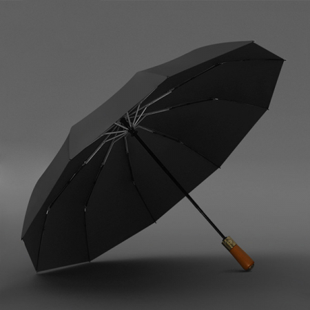 포유렐라 튼튼한 16k 프리미엄 원목 자동 접이식 3단 우산 #6