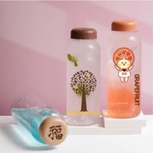 오보틀 1리터 대용량 우드 아이스전용 페트보틀 1000ml / 풀칼라 가능