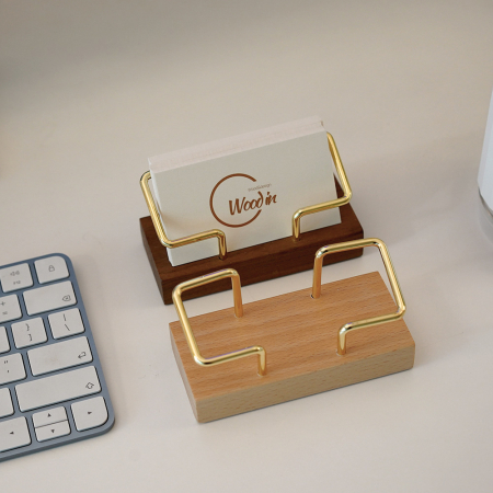 우드인 원목 프레임 사각 명함꽂이 월넛 #5