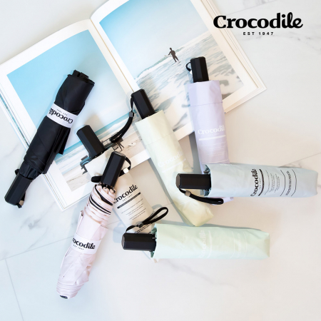 크로커다일 3단 레터링 슬림 암막 수동 우양산 #3