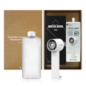 레스쁘리 2p 보틀세트 J, 뉴 워터북 페트 350ml + 미니선풍기