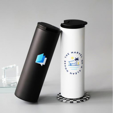 클리어 슬림 보온보냉 스테인리스 휴대용 텀블러 500ml #2