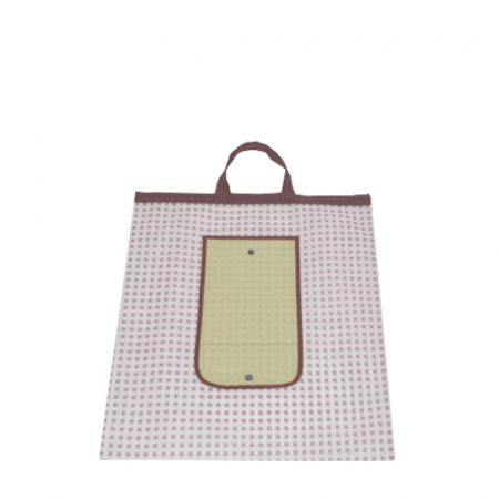 사각무늬 똑딱이 장바구니 #5