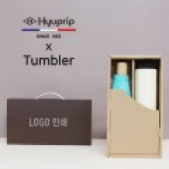 협립 3단 마시멜로 수동 우산 + 벅스로얄 500ml 텀블러 세트