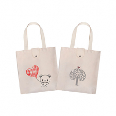 캐릭터 직사각 에코백 면10수 (뚜껑형)