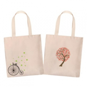 캐릭터 직사각 에코백 면10수