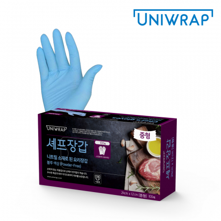 테이팩스 셰프장갑 블루(중)-100매 #2