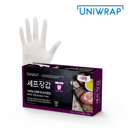 테이팩스 셰프장갑 화이트(대)-100매 #2
