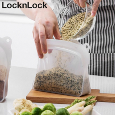 락앤락 618NTL 강력밀폐 프리미엄 실리콘 지퍼백 600ml