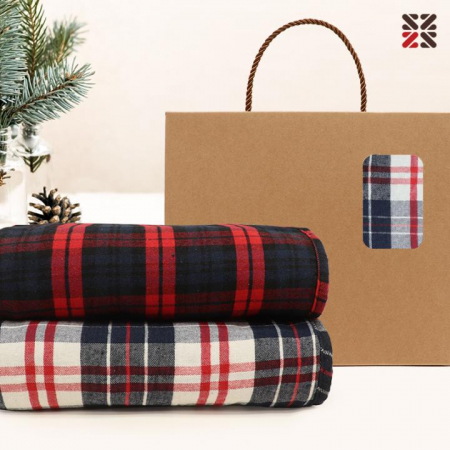 루무드 타탄 패턴 더블 양면 담요B #2