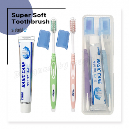 커플 니치 슈퍼소프트캡칫솔 페리오치약 슬림모 구강세트 #3