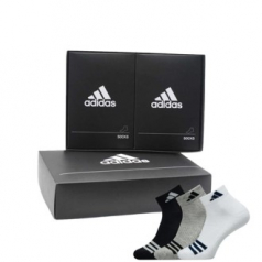[아디다스]앞삼선 이중바닥 양말 2족 선물세트 IF656802