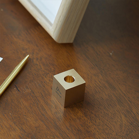 황동 골드 사각 펜꽂이 거치대(이니셜각인) #5