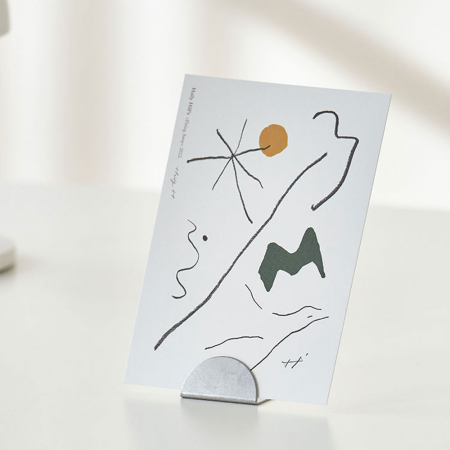 반달 사각 실버 메탈 자석 가격표 사진 메모 꽂이 네임택 홀더 쇼클립 #4