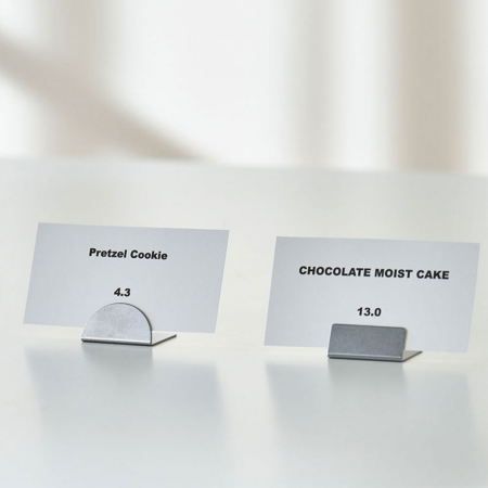 반달 사각 실버 메탈 자석 가격표 사진 메모 꽂이 네임택 홀더 쇼클립 #5