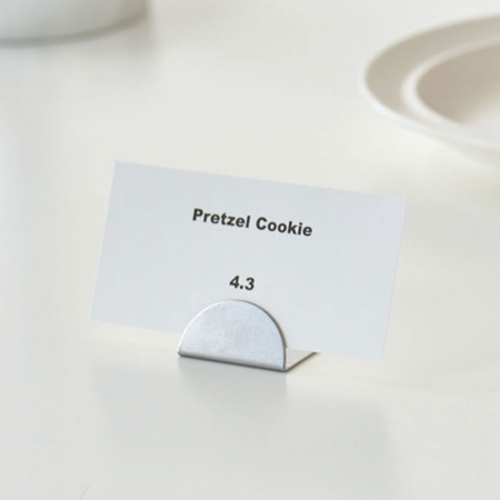 반달 사각 실버 메탈 자석 가격표 사진 메모 꽂이 네임택 홀더 쇼클립 #6