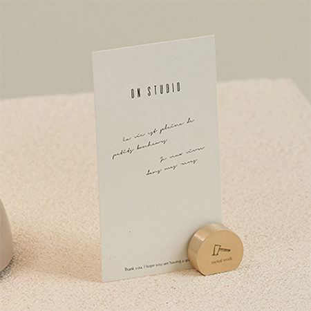 황동 원형 명함 사진꽂이 엽서 메모꽂이 거치대 #2