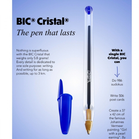 BIC® Cristal® 익스프레션 360도 칼라인쇄 프랑스볼펜 #8