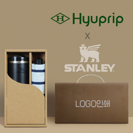 협립3단 스트라이프 수동우산 +스탠리887ml 텀블러-세트 #2
