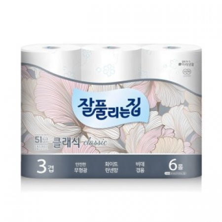 미래생활 잘풀리는집 클래식 3겹데코 25m 6롤 두루마리 휴지 #2