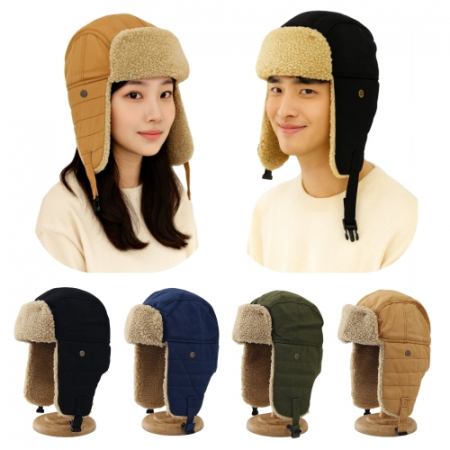 다온 군밤모자 겨울 털모자 뽀글이모자 방한모자 귀달이모자 귀도리모자 #3