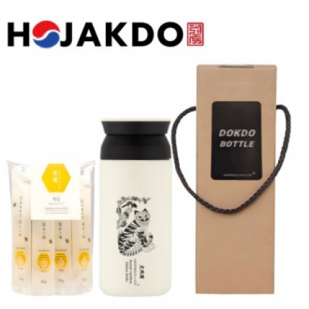 한국전통 호작도텀블러 독도보틀 트레블 350ml 사양 벌꿀스틱 10g 5개입 선물세트 #2