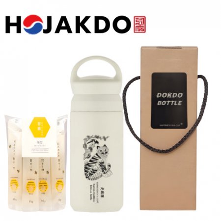 한국전통 호작도텀블러 독도보틀 데이오프 350ml 사양 벌꿀스틱 10g 5개입 선물세트 #4