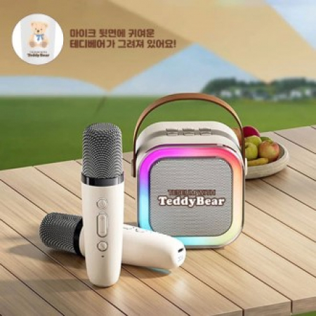 테디베어 블루투스 듀얼마이크+스피커 노래방세트 #2