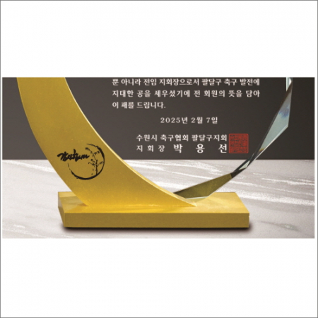 금속 화이트 8각 크리스탈 상패 #6