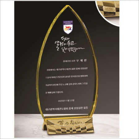 감사합니다받침 투톤 크리스탈 상패8 #8