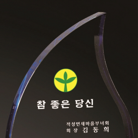 감사합니다받침 투톤 크리스탈 상패7 #4