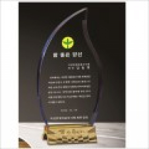 감사합니다받침 투톤 크리스탈 상패7