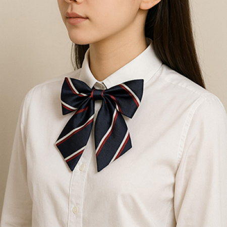 룩앳걸 교복 여성 리본넥타이 자동 단체 유니폼 합창단 연주회 행사용 #3