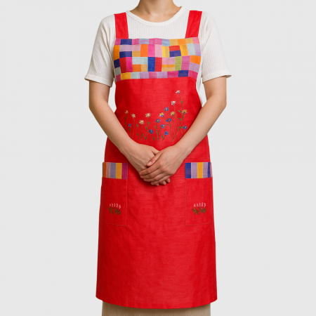 전통 한복 스타일 모시 앞치마 #3