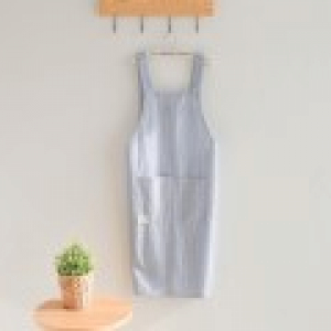 통기성 좋은 스트라이프 앞치마